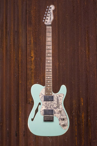 18031 Ocean Blue On Cream Deluxe Baritone SteelCaster