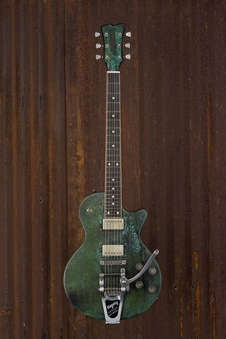 19074 Titanic Green Snakeskin Engraved SteelDeville