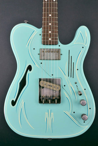 13023 Sea Foam Green on Cream Pinstripe Deluxe SteelCaster