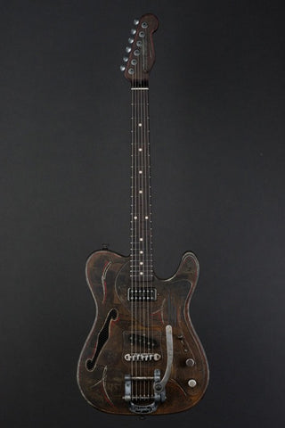 15044 Rust O Matic Pinstripe Deluxe SteelCaster with B5 Bigsby