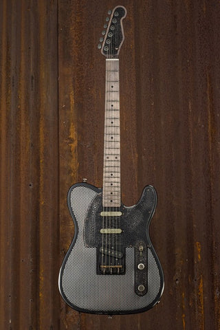 17012 Antique Silver Black Snakeskin Holey SteelCaster