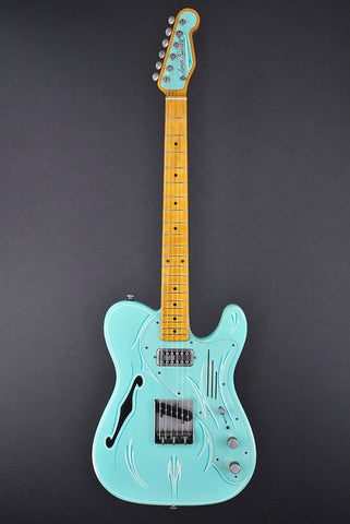 13016 Sea Foam Green on Cream Pinstripe Deluxe SteelCaster