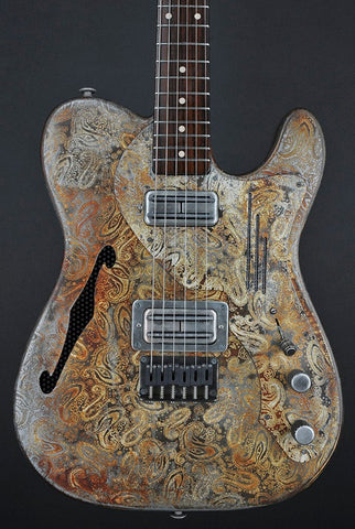 11152 Rust on Cream Paisley Deluxe SteelCaster