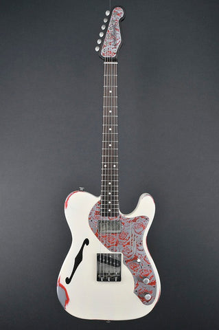 13002 Cream on Red Roses Deluxe SteelCaster