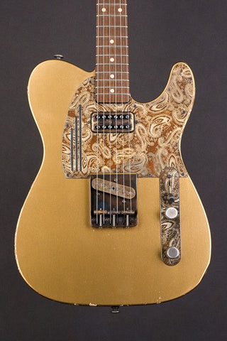 17019 Rust On Cream Paisley Aztec Gold SteelGuardCaster