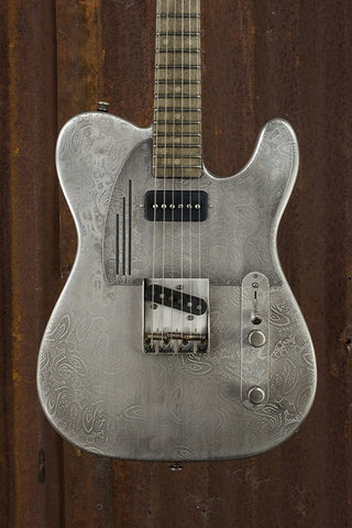 18032 Antique Silver Paisley Engraved SteelCaster
