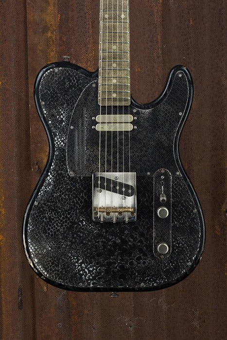 18013 Black on Antique Silver Snakeskin SteelTopCaster