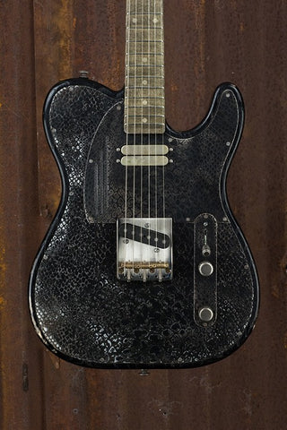 18013 Black on Antique Silver Snakeskin SteelTopCaster