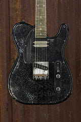 18013 Black on Antique Silver Snakeskin SteelTopCaster
