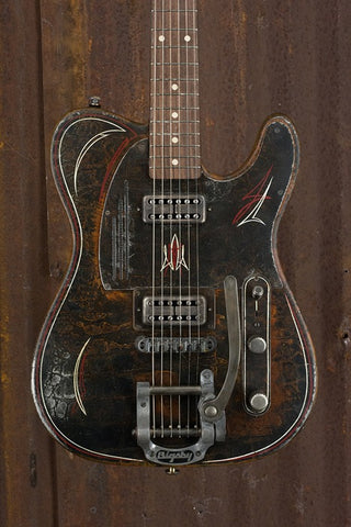 18076 Rust O Matic Pinstriped SteelCaster with B16 Bigsby