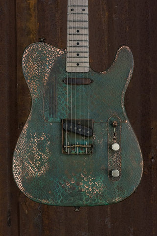 18067 Swamp Green on Antique Copper Snakeskin SteelCaster