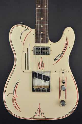 15005 Cream on Red Pinstripe SteelCaster