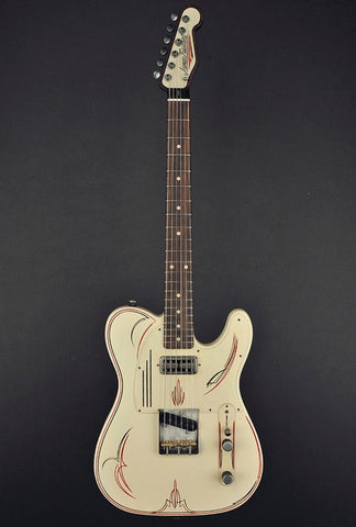 15005 Cream on Red Pinstripe SteelCaster