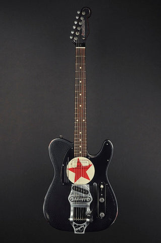 14117 Black Red Star Holey SteelCaster with B16 Bigsby