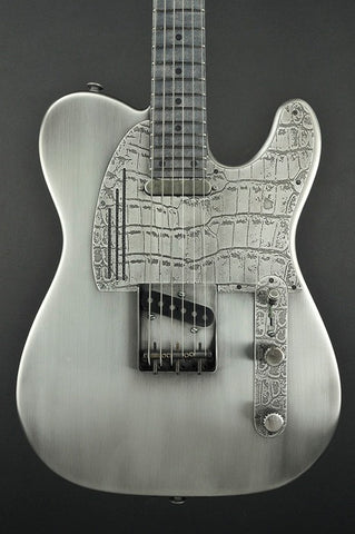 13170 Antique Silver Gator Pickguard SteelCaster Baritone