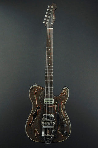 14025 Rust O Matic Pinstripe Deluxe SteelCaster with B16 Bigsby
