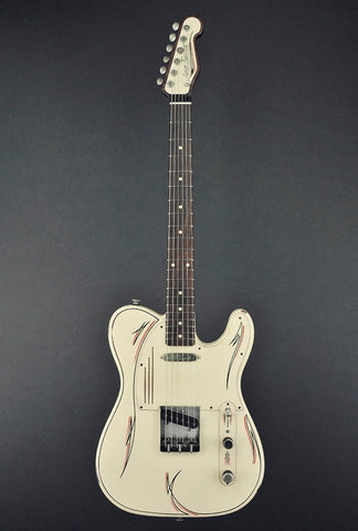 13225 Cream on Red Pinstripe SteelCaster