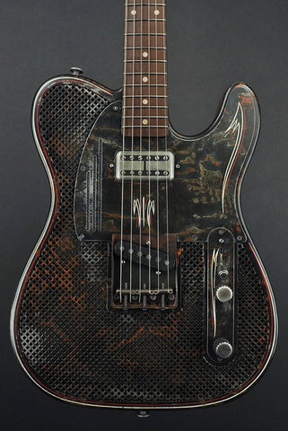 13197 Rust O Matic Pinstripe Square Perforated SteelCaster