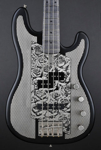 12114 Brushed Nickel Black on Steel Roses SteelCaster Bass