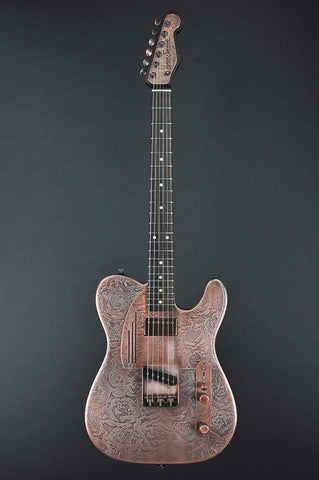 12031 Antique Copper Roses SteelCaster