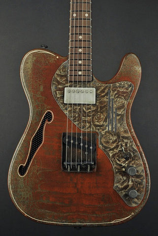 15030 Rust on Cream Roses PG Deluxe SteelCaster