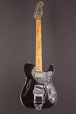 17041 Black on Steel Roses Deluxe SteelCaster