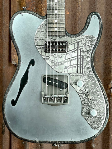 26033 Siver Gator Steeltopcaster