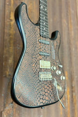 25010 Rusty Snakeskin Engraved Steel O Matic