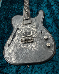 24027 Antique Silver Paisley Baritone SteelTopCaster