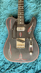 25085 Satin Black Pinstripe Steelcaster