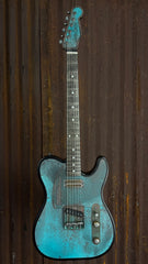 26054 Titanic Green Snake Skin Steeltopcaster