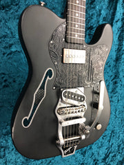 24051 Black on Paisley Deluxe Steelcaster