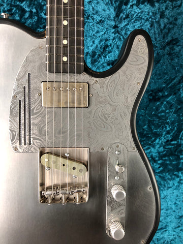 24052 Antique Silver Paisley SteelTopCaster