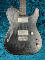 25026 Black Paisley Engraved Deluxe Steeltopcaster