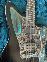 25021 Black Paisley Titanic Green SteelJag