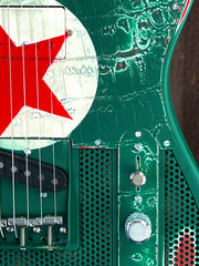 26052 Red Star Holey Gator Pickguard SteelCaster