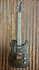 26036 Rust and Black Paisley Engraved Steeltopcaster