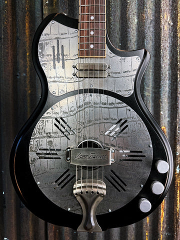 25070 Antique Silver Gator Black Res O Gator