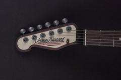 15098 Cream on Red Pinstripe SteelCaster with B5 Bigsby LEFTY