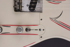 15026 Cream on Red Pinstriped SteelCaster
