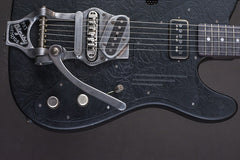 16068 Black Roses Deluxe SteelCaster with B16 Bigsby