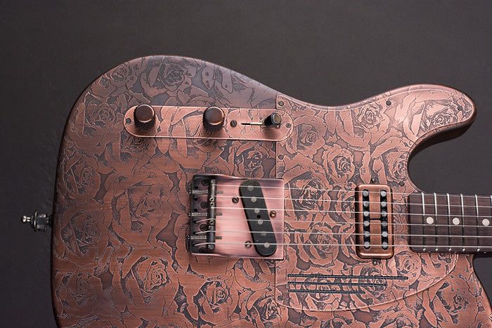 16103 Roses Engraved SteelCaster Lefty