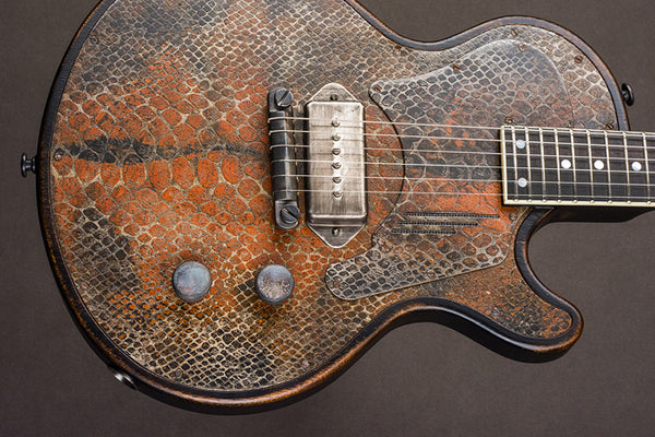 16161 Rust On Cream Snakeskin engraved SteelTop Junior – James Trussart ...