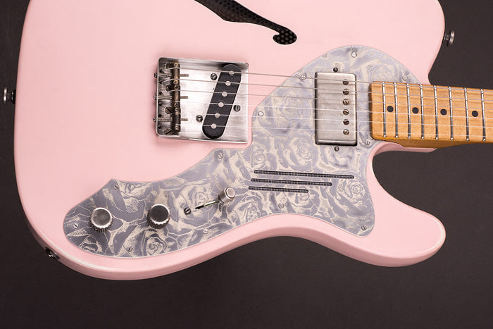 17031 Shell Pink on Cream Roses Deluxe SteelCaster