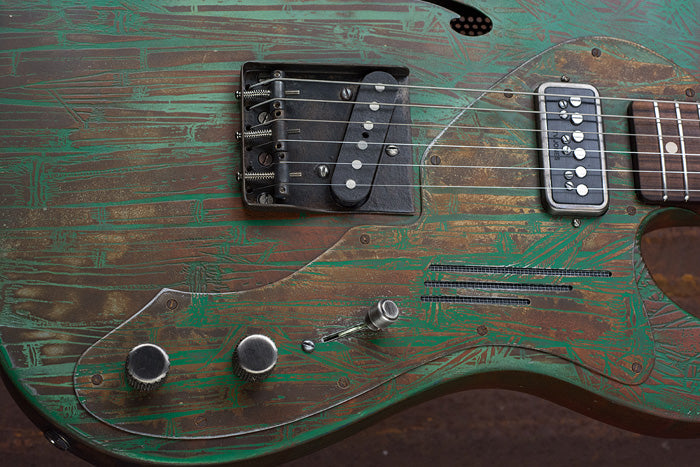 17135 Rust On Green Bamboo Deluxe SteelCaster