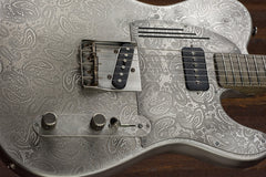 18032 Antique Silver Paisley Engraved SteelCaster