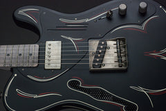 15029 Satin Black Pinstripe Deluxe SteelCaster