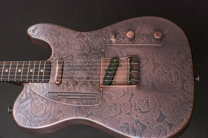 16029 Antique Copper Roses SteelCaster