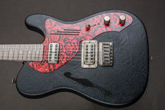 16073B Black and Red Roses Deluxe Steelcaster