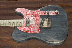 17149 Red on Paisley Driftwood SteelGuardCaster